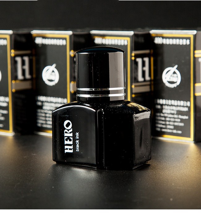 Hero 440 fountain pen ink non carbon pure black ink 50ml/bottle